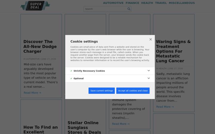 Screenshot of superdealdiscovery.com
