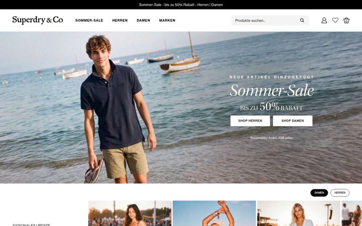 Screenshot of superdry.de