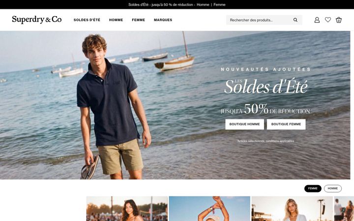 Screenshot of superdry.fr