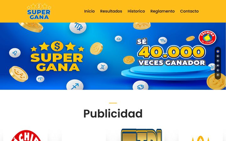 Screenshot of supergana.com.ve