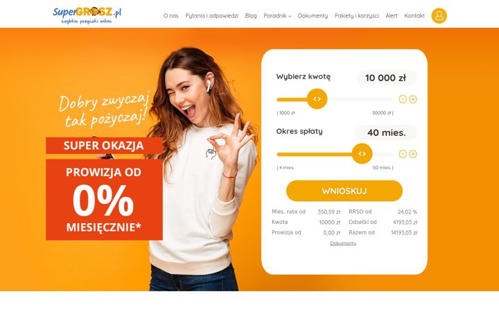Screenshot ta' supergrosz.pl