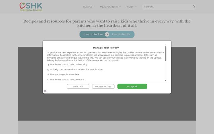Screenshot of superhealthykids.com