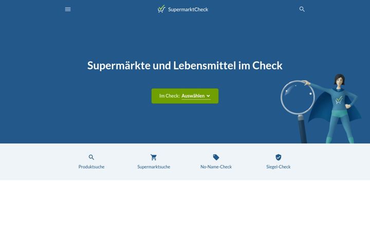 Screenshot of supermarktcheck.de