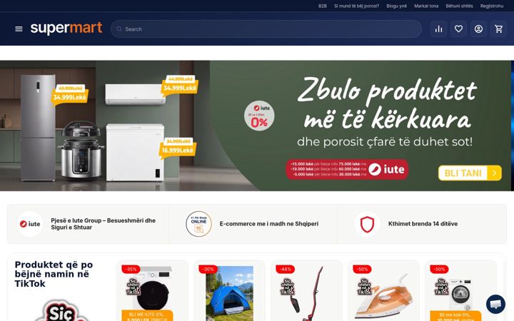 Screenshot of supermart.al
