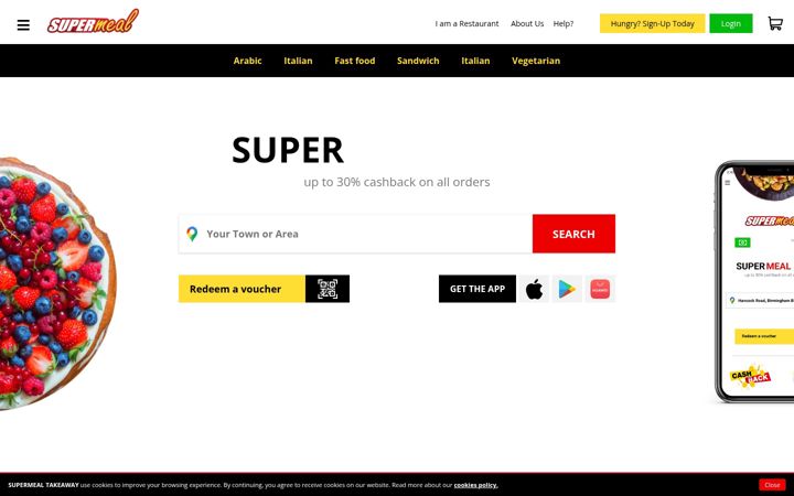 Screenshot of supermeal.pk