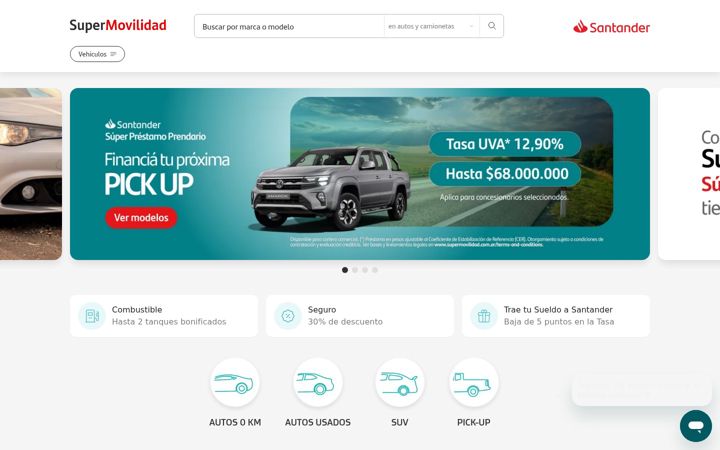 Captura de ecrã de supermovilidad.com.ar
