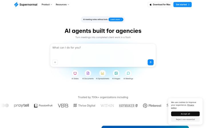 Screenshot of supernormal.com