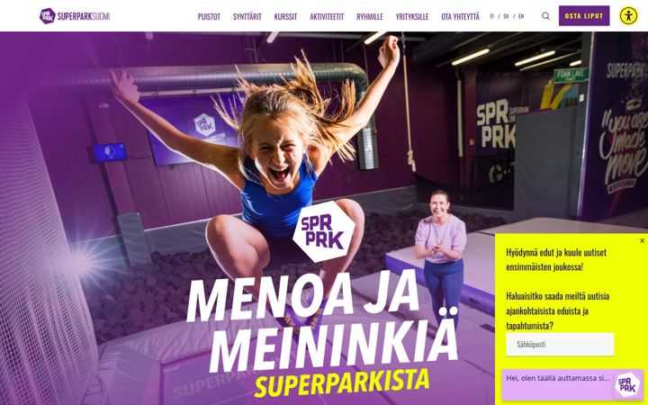 Screenshot of superpark.fi