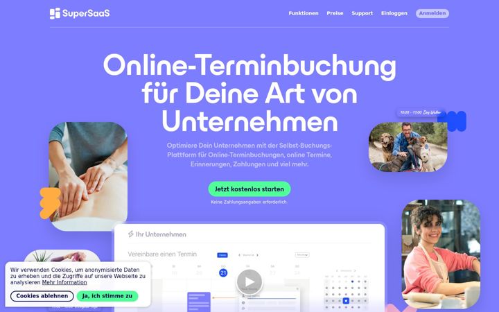 Screenshot of supersaas.de