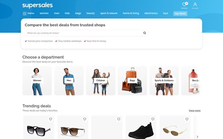 Screenshot of supersales.co.uk