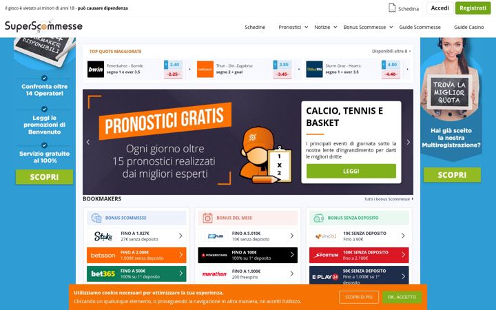 Screenshot di superscommesse.it