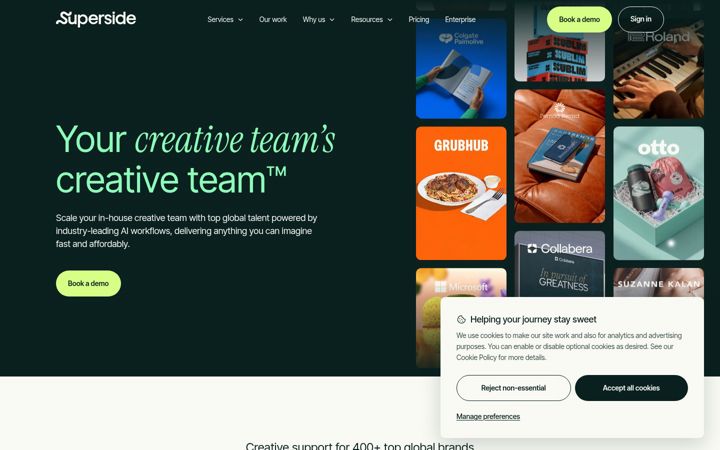 Screenshot of superside.com