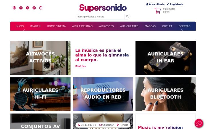 Snímek obrazovky supersonido.es