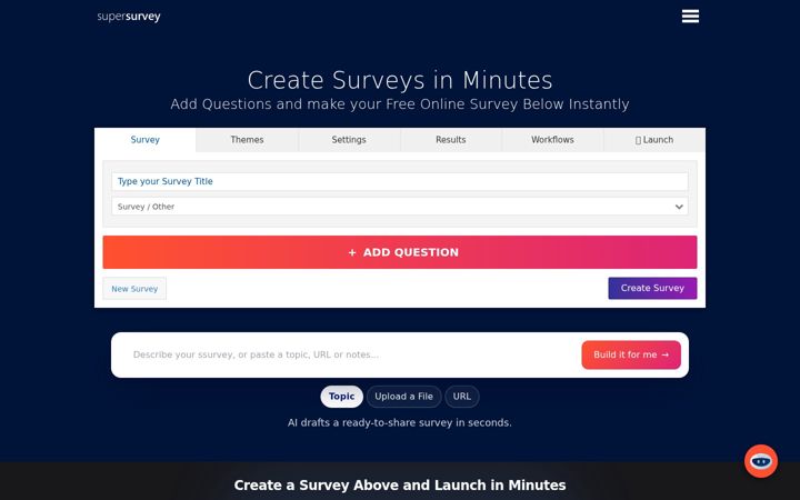 Ekrano kopija supersurvey.com