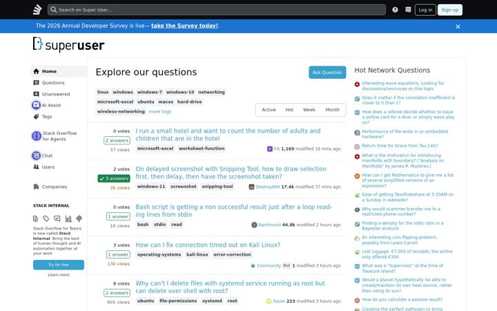 Screenshot van superuser.com