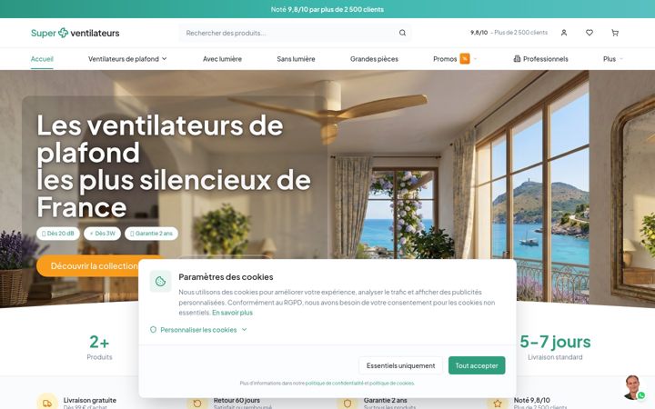 Screenshot of superventilateurs.fr