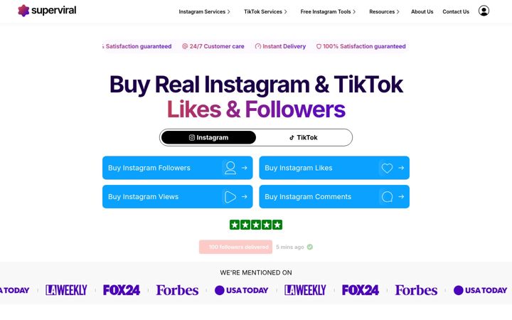 Screenshot of superviral.io