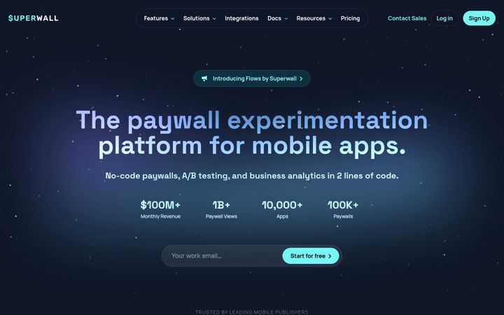 Screenshot of superwall.me