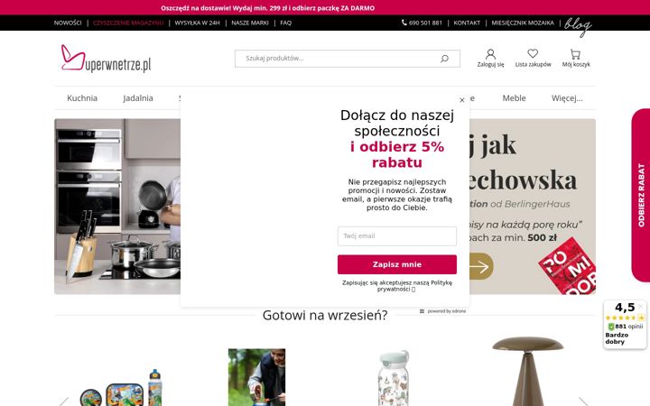 Screenshot of superwnetrze.pl