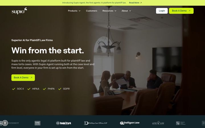 Screenshot of supio.com