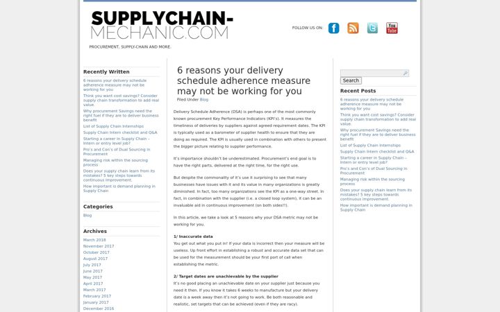 Screenshot of supplychain-mechanic.com