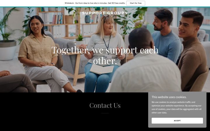 Skjermbilde av support-groups.org