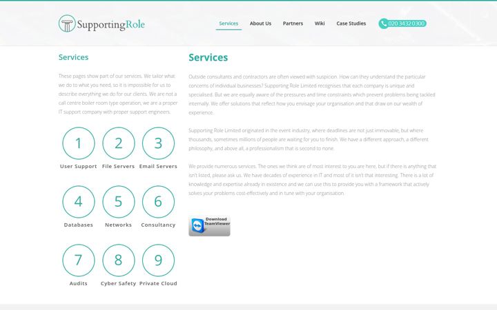 Screenshot of supporting-role.net