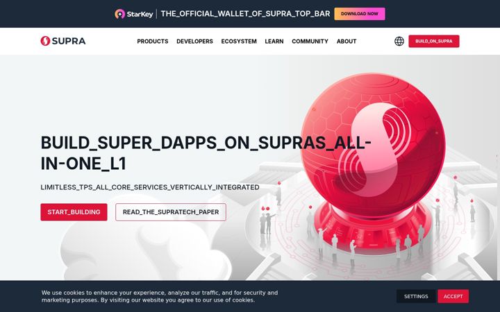 Screenshot of supra.com