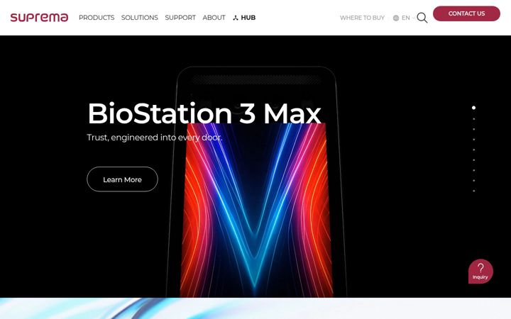 Screenshot von supremainc.com