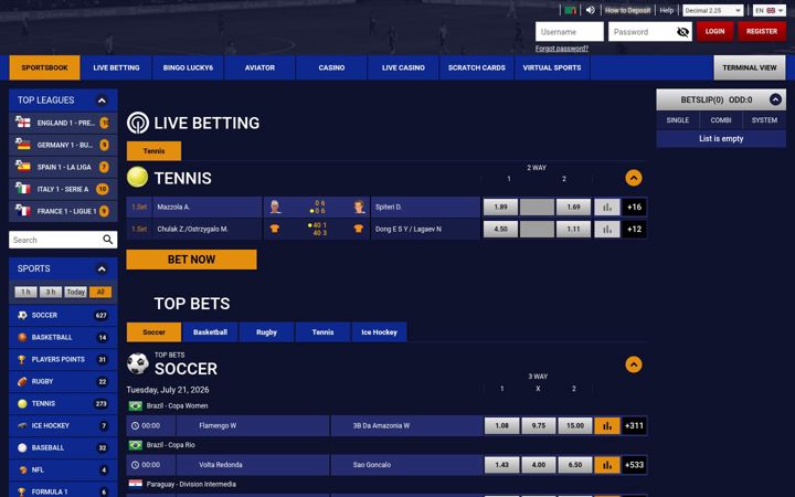 Screenshot of supreme-bet.com