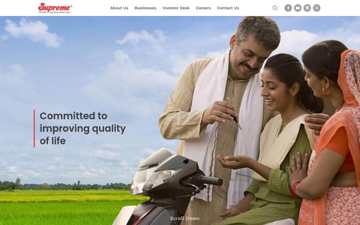 Screenshot of supreme.co.in