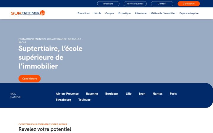 Screenshot ta' suptertiaire-immobilier.fr