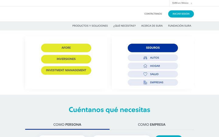 Screenshot of suramexico.com
