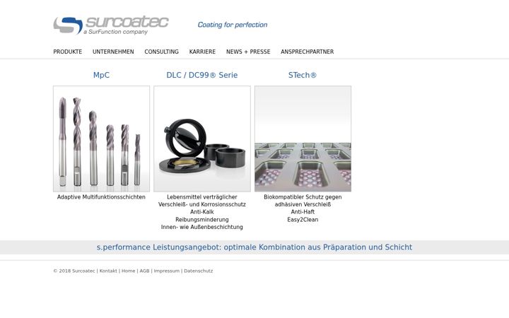 Screenshot stránky surcoatec.com