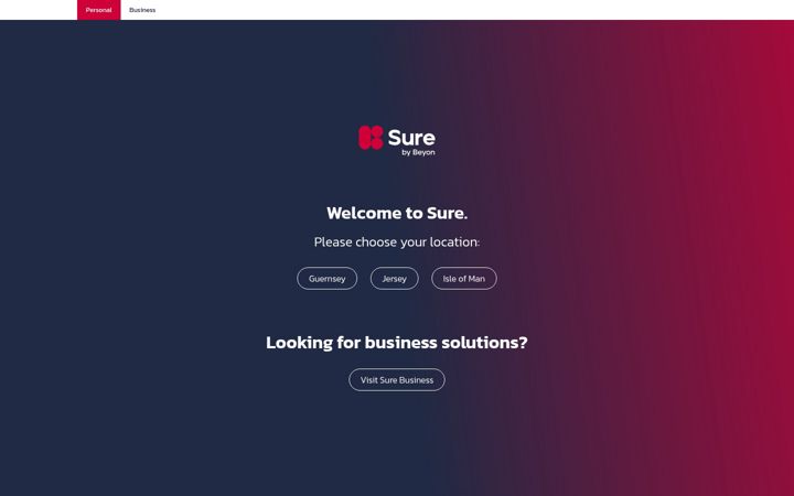 Screenshot of sure.com