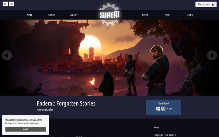 Screenshot of sureai.net