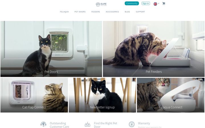 Képernyőkép: surepetcare.com