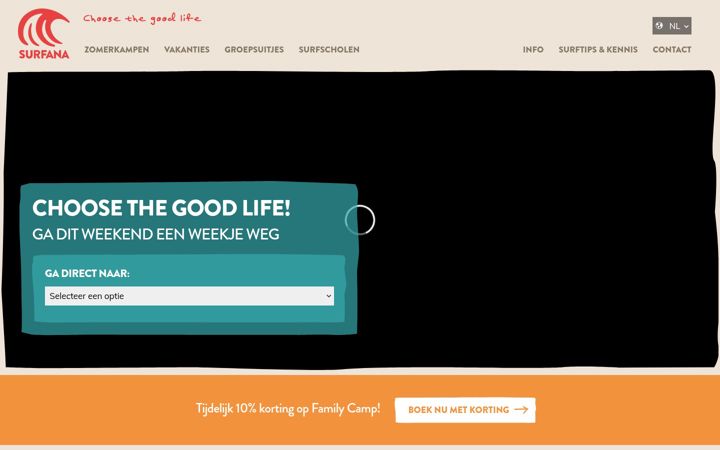Screenshot of surfana.com