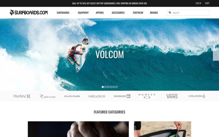 Screenshot of surfboards.com
