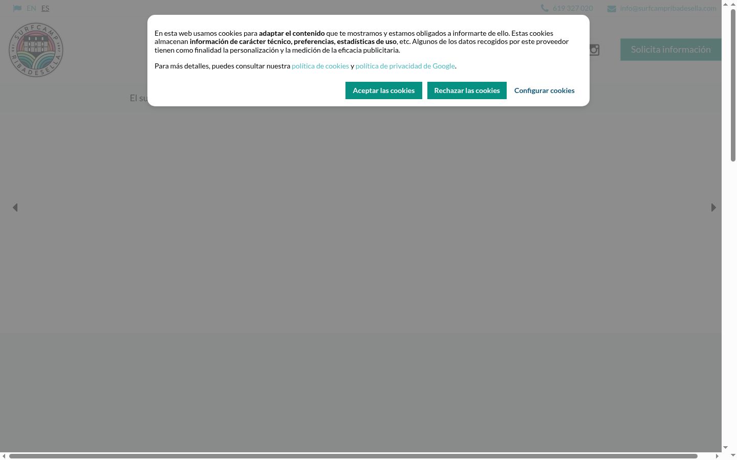 Screenshot tal-banner tal-kunsens muri qabel kwalunkwe interazzjoni