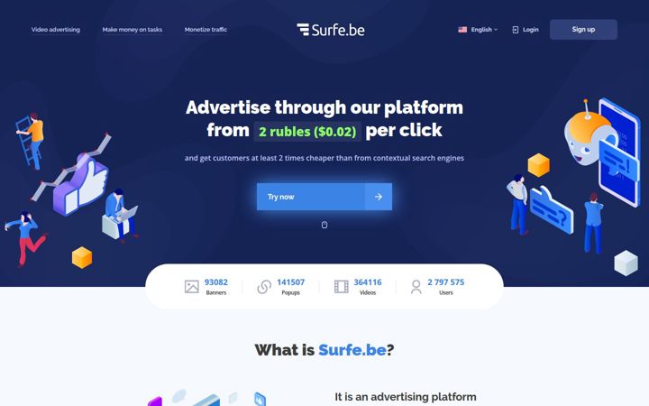 Screenshot of surfe.be