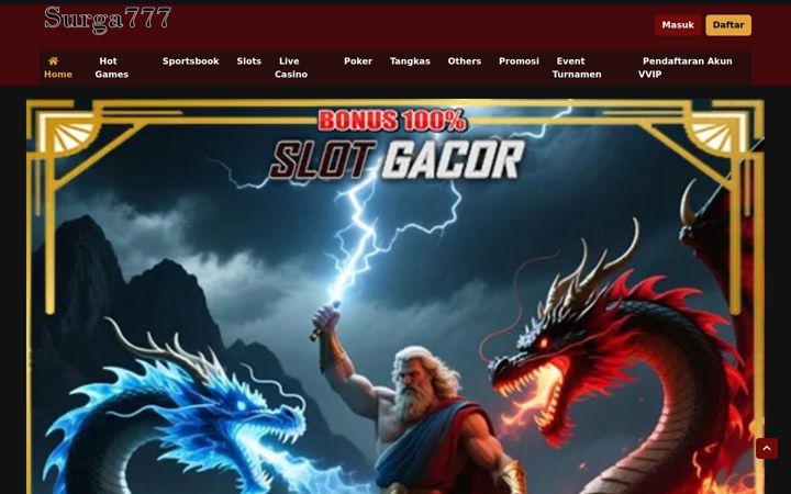 Screenshot of surga777slot.com
