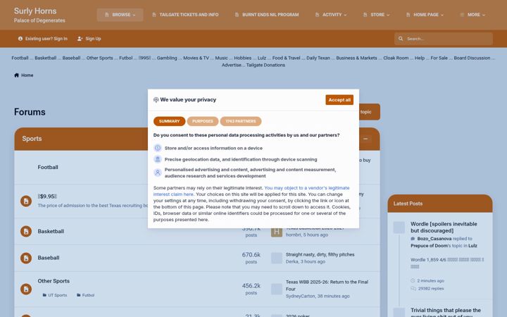 Screenshot of surlyhorns.com