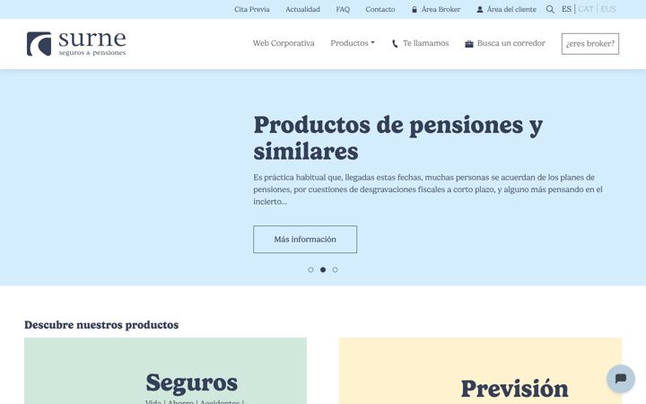 Screenshot of surne.es