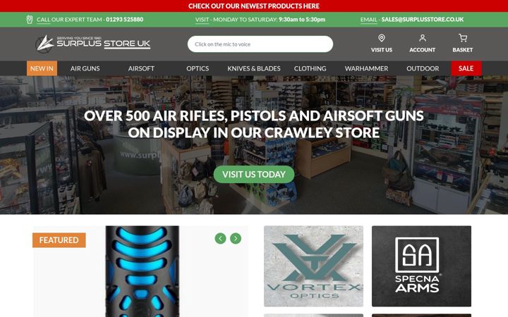 Screenshot of surplusstore.co.uk