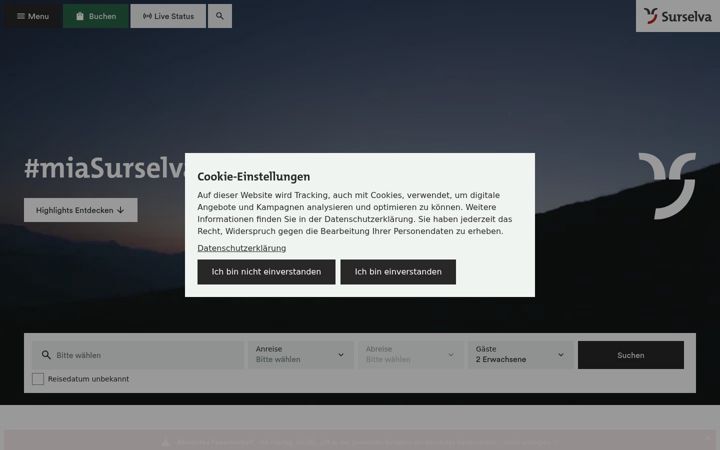 Screenshot of surselva.info