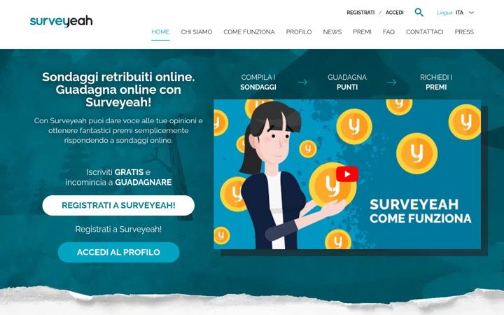 Screenshot of surveyeah.com