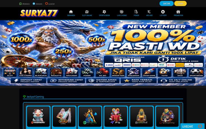 Screenshot of surya77.net