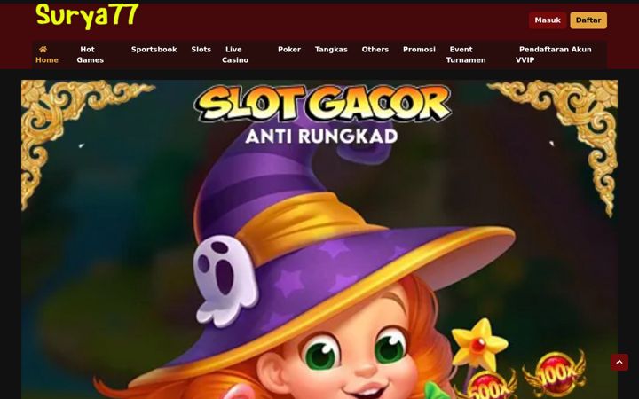 Screenshot stránky surya77.org