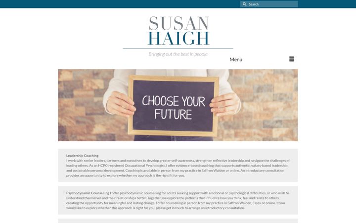 Screenshot of susanhaigh.co.uk